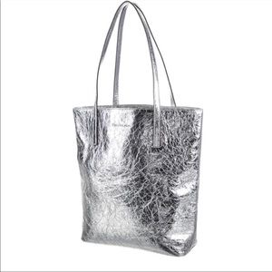 Michael Kors Silver Metallic Glam Emry Tote!